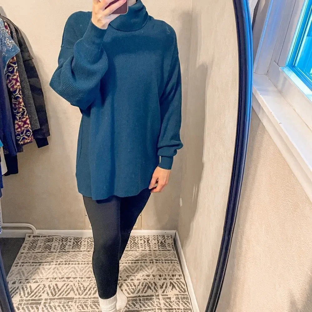 Free People Softly Structured Turtleneck Tunic Sweater